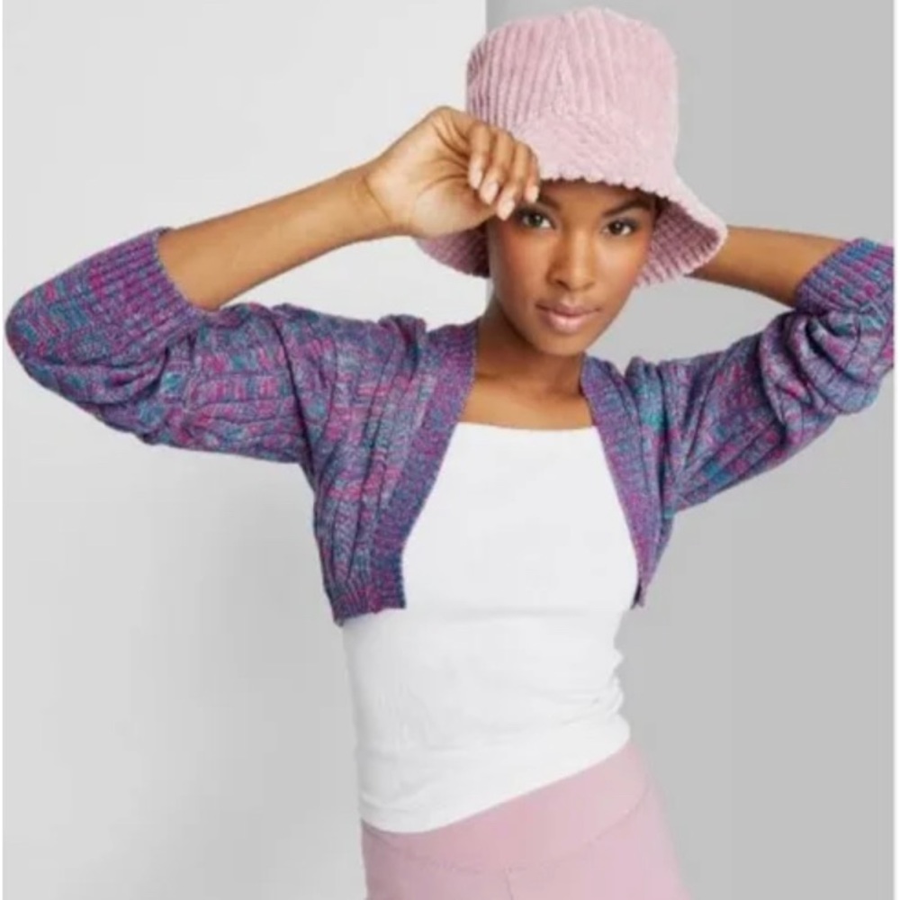Women's Rib Knit Shrug by Wild Fable Multi colored Size M